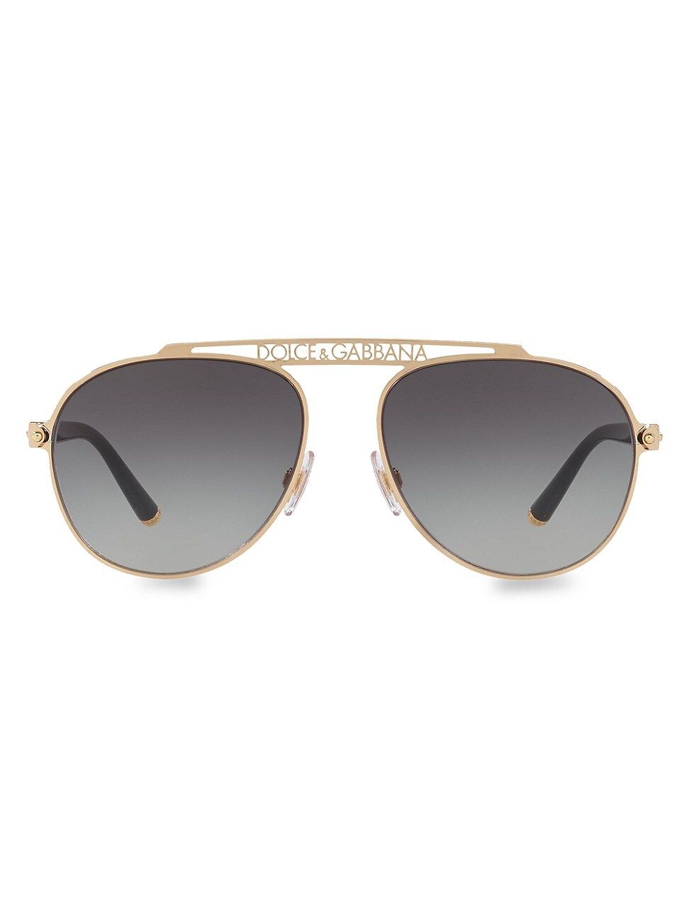 Dolce & Gabbana Women's 57MM Logo Aviator Sunglasses - Gold | Saks Fifth Avenue