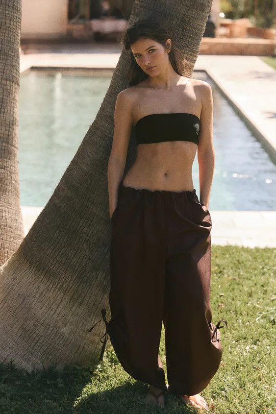 ADJUSTABLE HEM CULOTTE PANTS | Zara US