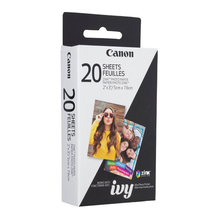 Canon ZINK Photo Paper Pack (20 Sheets) for the IVY Mini Photo Printer | Target