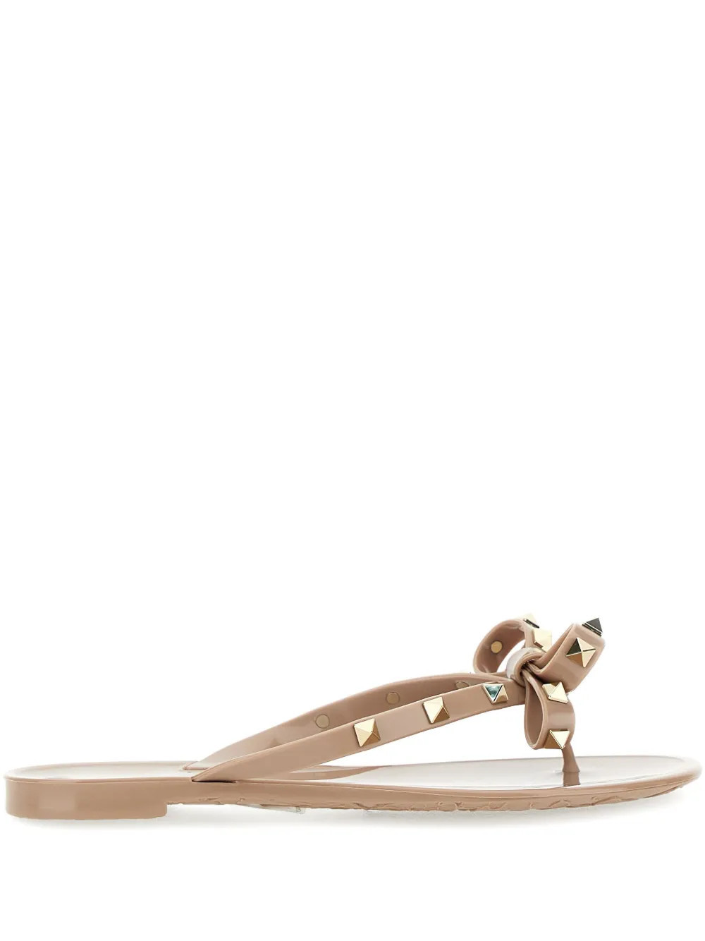Valentino Garavani Rockstud slippers - Neutrals | Farfetch Global