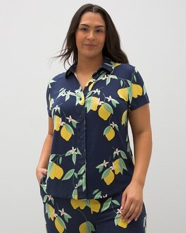 Short Sleeve Notch Collar | Soma Intimates