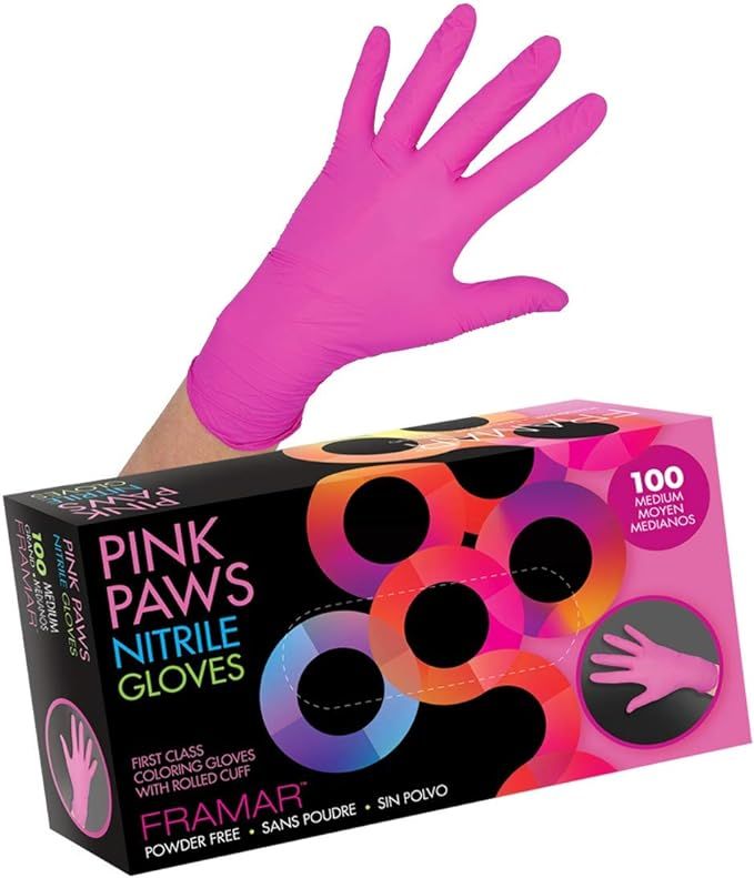 Framar Pink Paws Nitrile Gloves, Powder Free, Latex Rubber Free, Disposable Gloves – Non Steril... | Amazon (US)