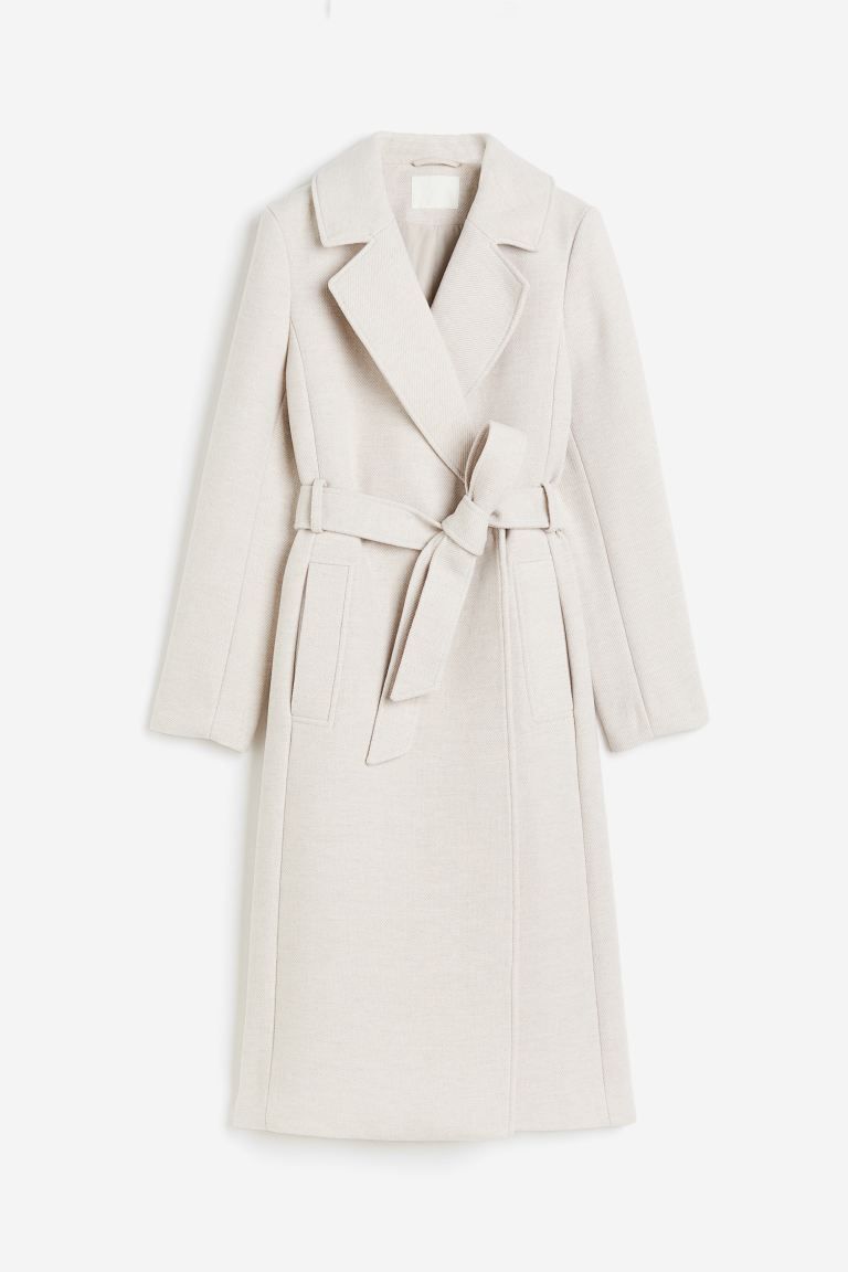 Tie Belt Coat - Light beige - Ladies | H&M US | H&M (US + CA)
