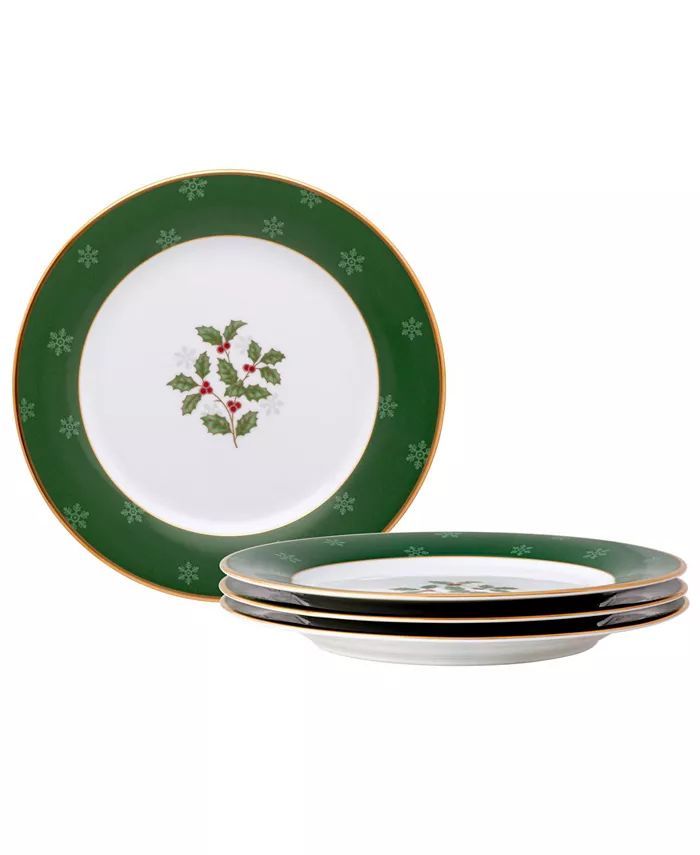 Holly Berry 9" Accent Plate, Set of 4 | Macys (US)