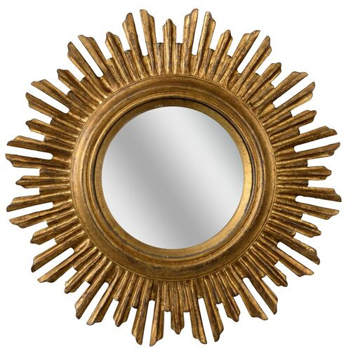 Lumiance Round Straburst Wall Mirror, Gold | One Kings Lane
