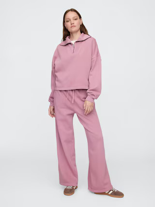 Fleece Rib-Seam Wide-Leg Pants | Gap Factory