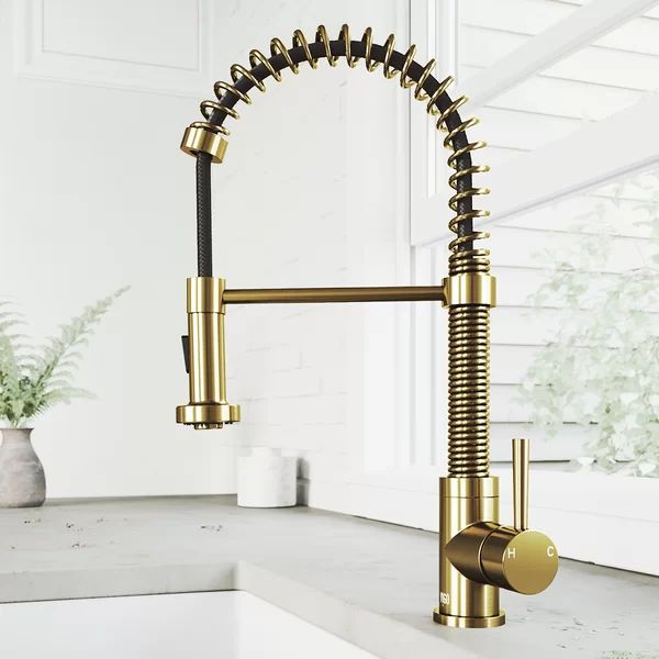 Edison Pull Down Single Handle Kitchen Faucet | Wayfair North America