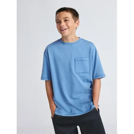 Weekend Academy Boys Pocket T-Shirt with Short Sleeves, Sizes 4-18 | Walmart (US)