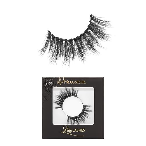 Lilly Lashes Click Magnetic Eyelashes - Irreplaceable Magnetic Faux Mink Lashes for a Natural Look - False, Wispy Magnet Eyelashes - Vegan Makeup Lash Extension - Magnetic Eyelashes Without Eyeliner | Amazon (US)