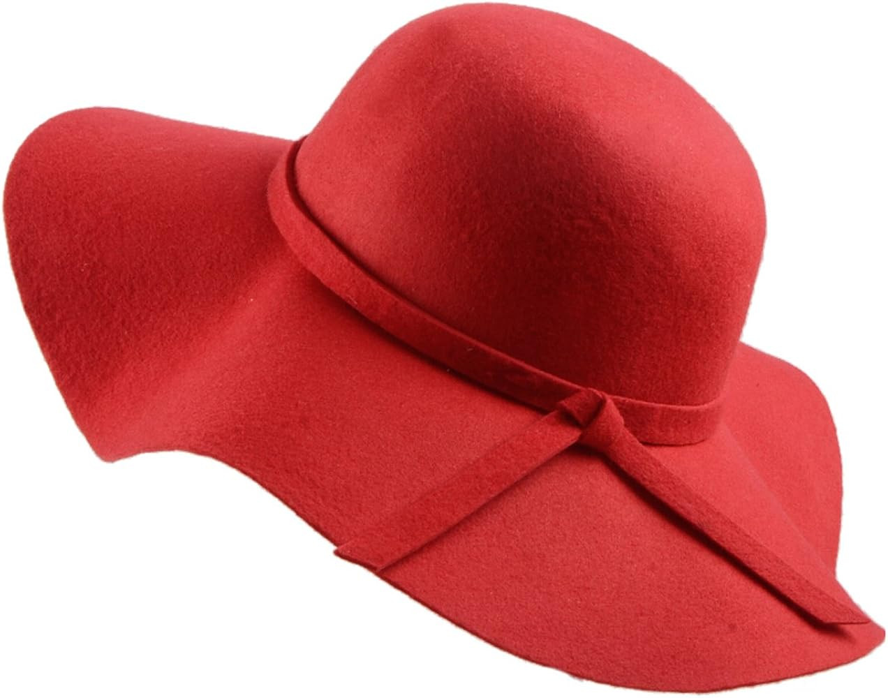 Urban CoCo Women's Foldable Wide Brim Felt Bowler Fedora Floopy Wool Hat | Amazon (US)