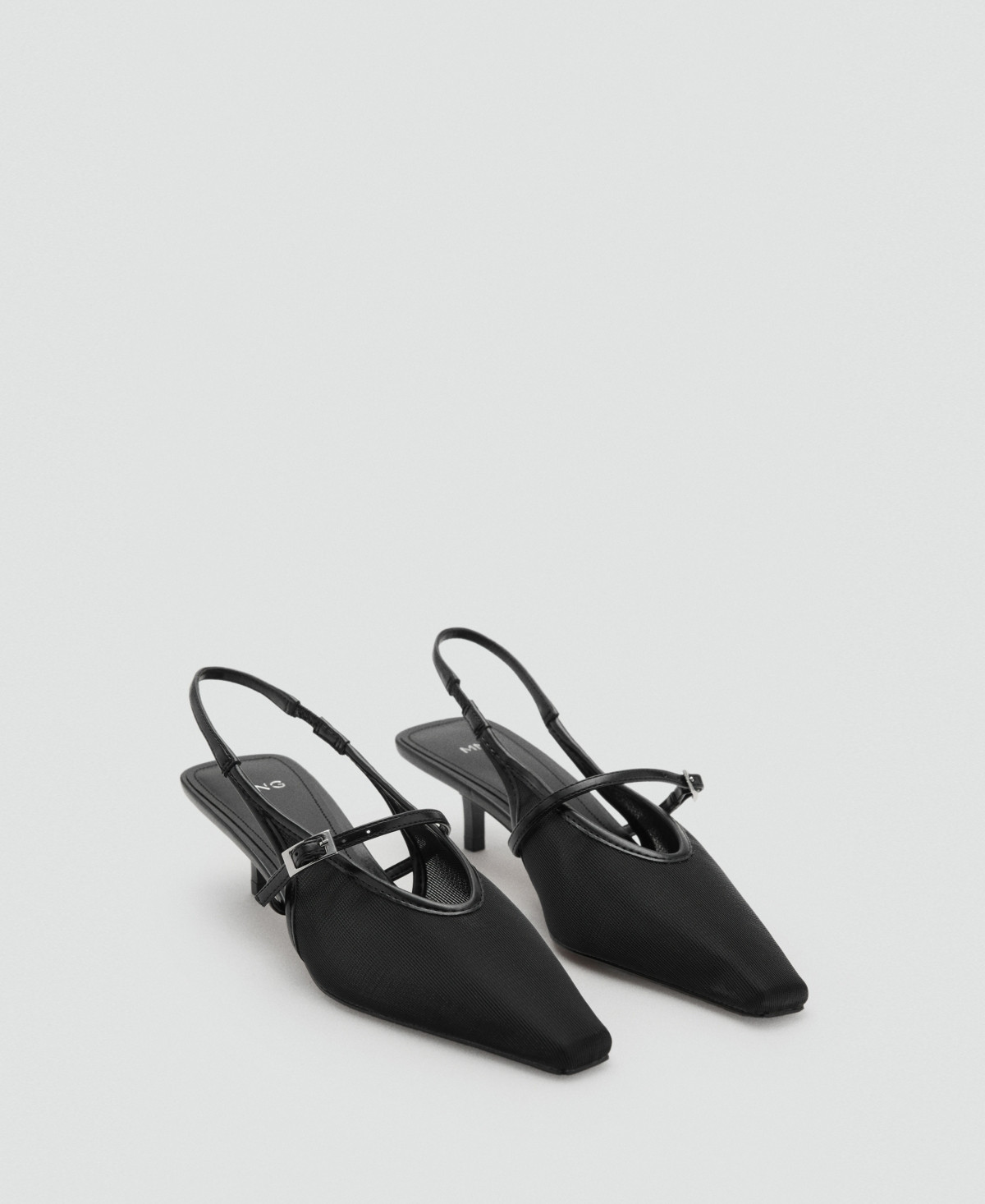Mango Women's Heeled Mesh Shoes - Black | Macy's