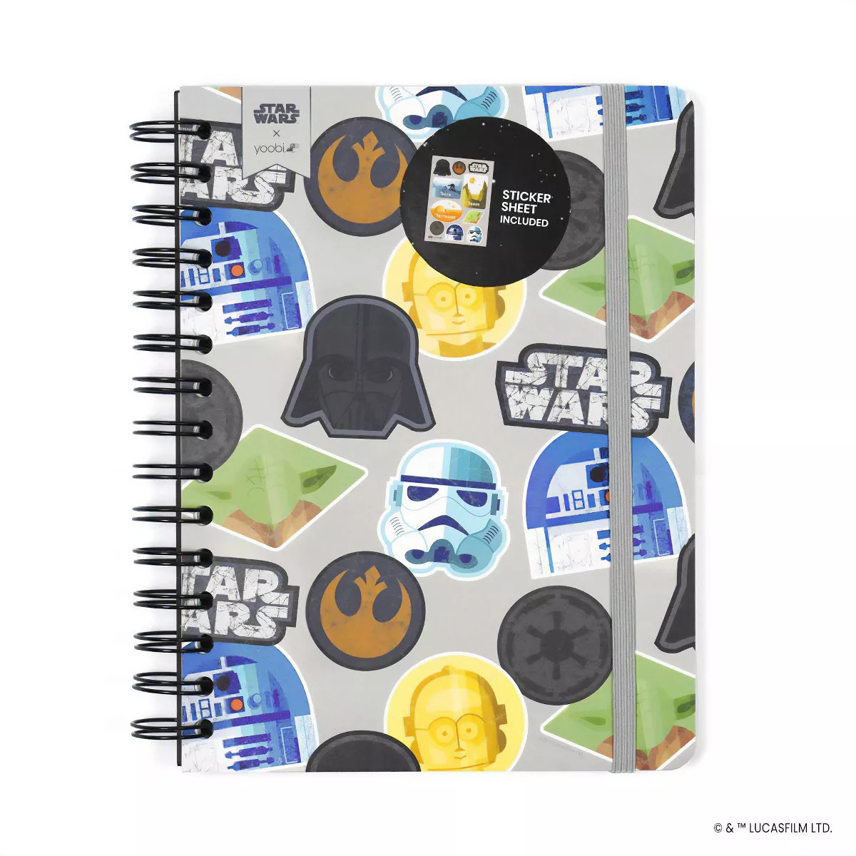 Yoobi Journal Spiral 6"x8" Star Wars Graphic Patches | Target