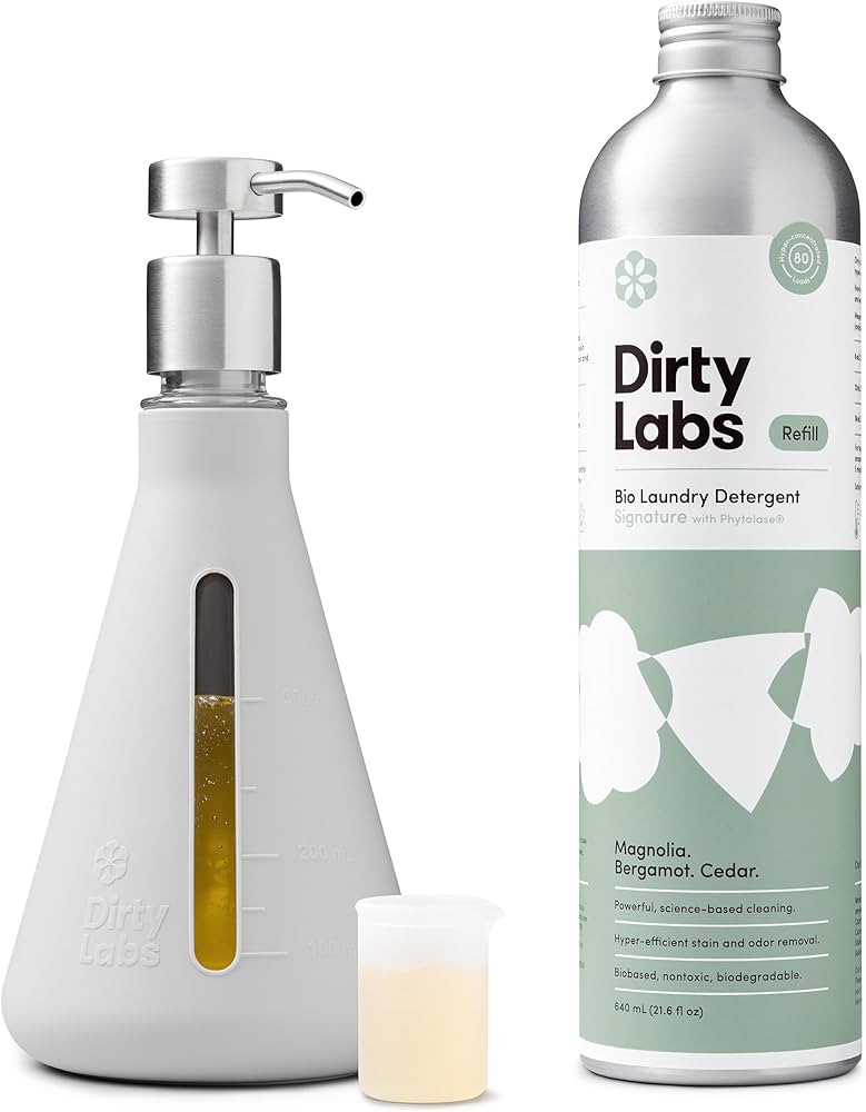 Dirty Labs | Bio-Liquid Laundry Detergent Refill & Pump Set | Signature Scent | 80 Loads (21.6 fl... | Amazon (US)