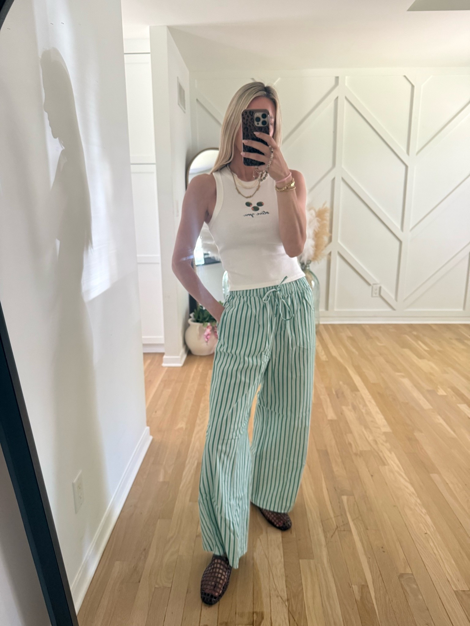 These Old Navy striped pants are giving coastal grandma meets cool mom summer 💚✨ lightweight, comfy, and SO good for vacation outfits, beach dinners, errands, or everyday elevated casual style. Paired with a simple tank and instantly looks put together 🙌🏼

#oldnavystyle #oldnavyfinds #stripedpants #coastalstyle #summeroutfit #affordablefashion #momstyle #vacationoutfit #oldnavyfashion #casualchic

#LTKootd #LTKgrwm #LTKmomlife