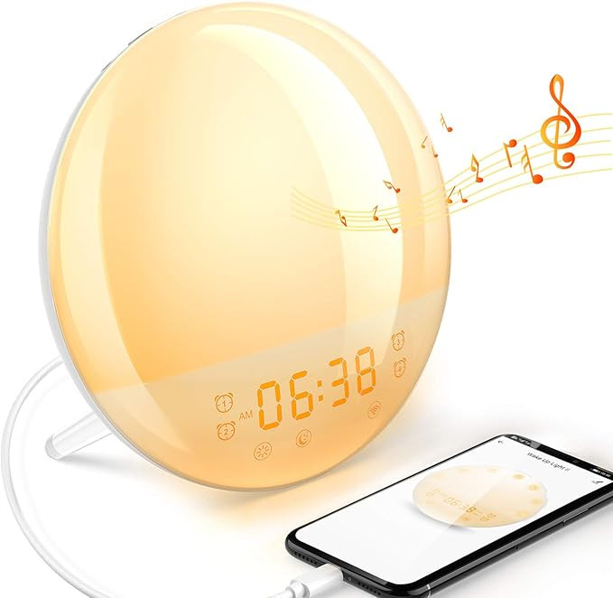 Dekala Smart Sunrise Alarm Clock Radio with Sound Machine Wake Up Light Alarm Clock for Kids 4 Sl... | Amazon (US)