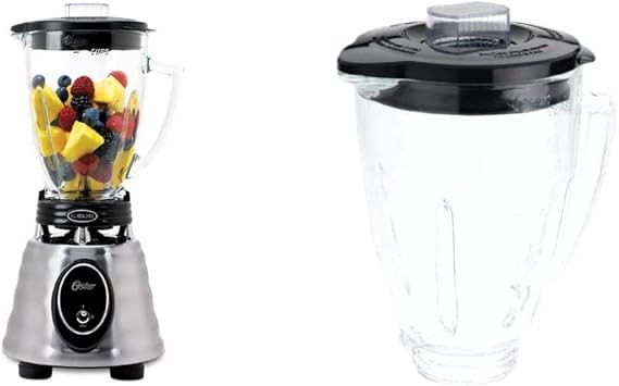Oster BPCT02-BA0-000 6-Cup Glass Jar 2-Speed Toggle Beehive Blender, Brushed Stainless & Blender ... | Amazon (US)