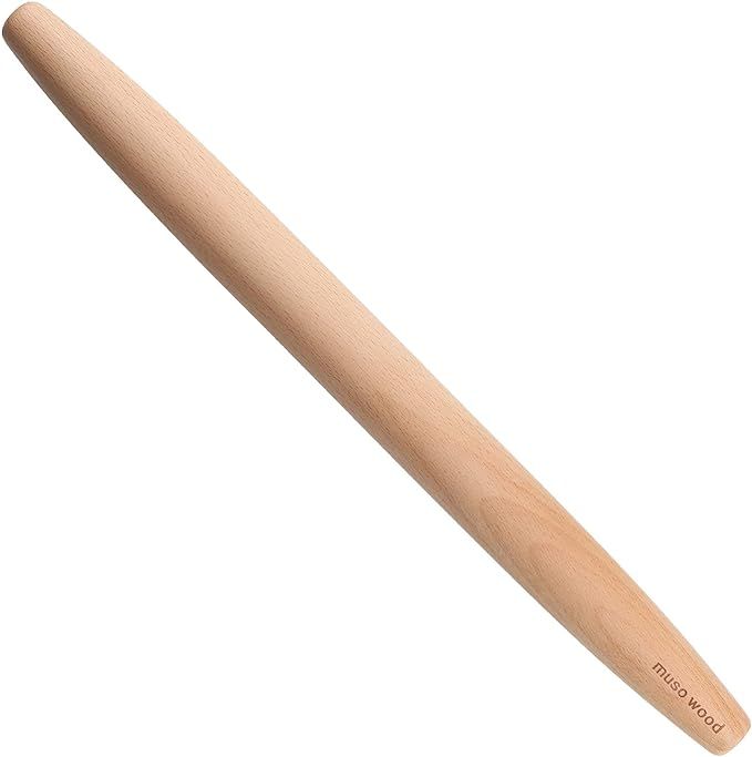 Muso Wood Wooden French Rolling Pin for Baking, Beech Wood Tapered Rolling Pin for Fondant Pie Cr... | Amazon (US)