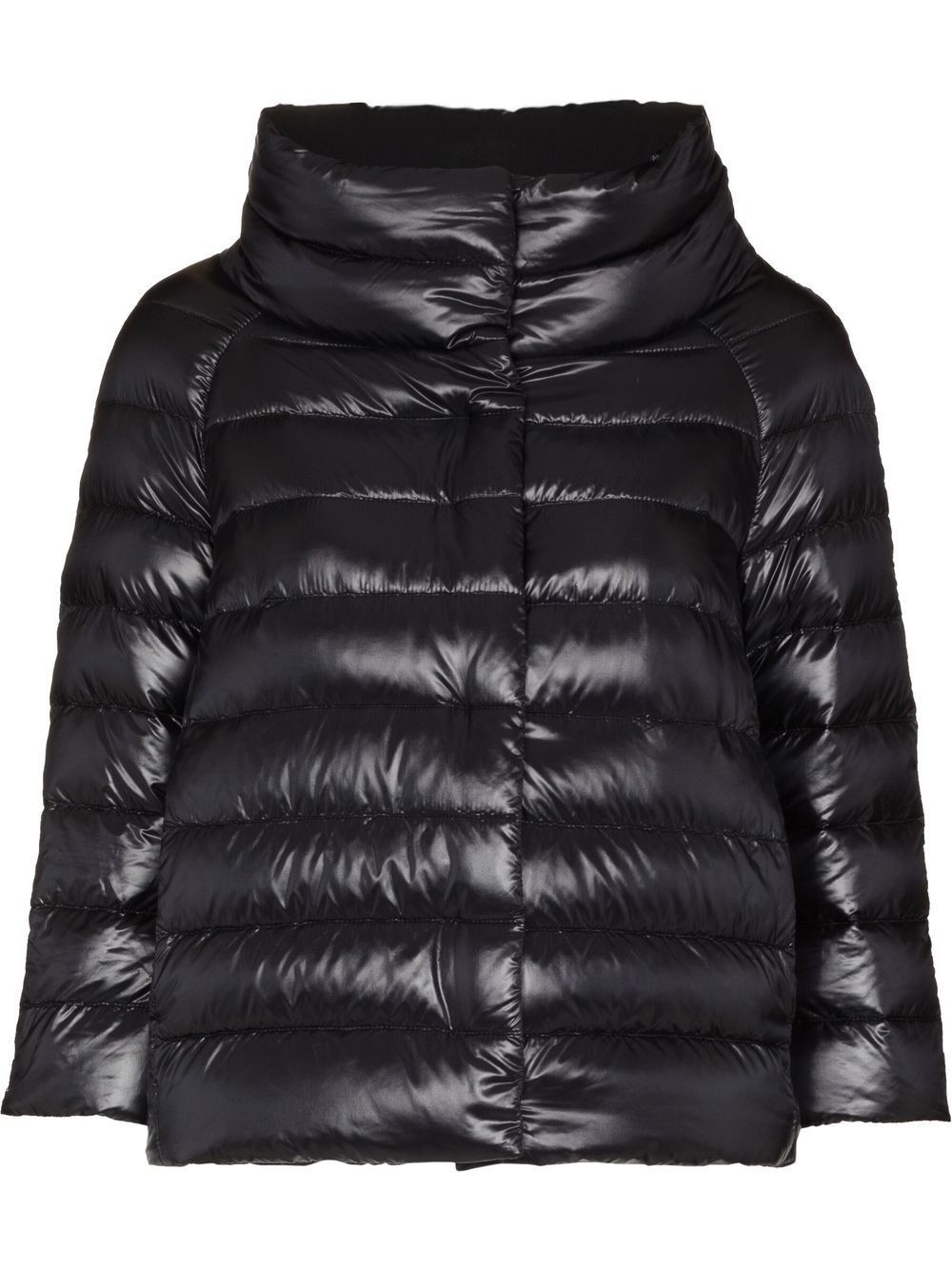 Herno Ultralight quilted high-shine puffer jacket - Black | Farfetch Global