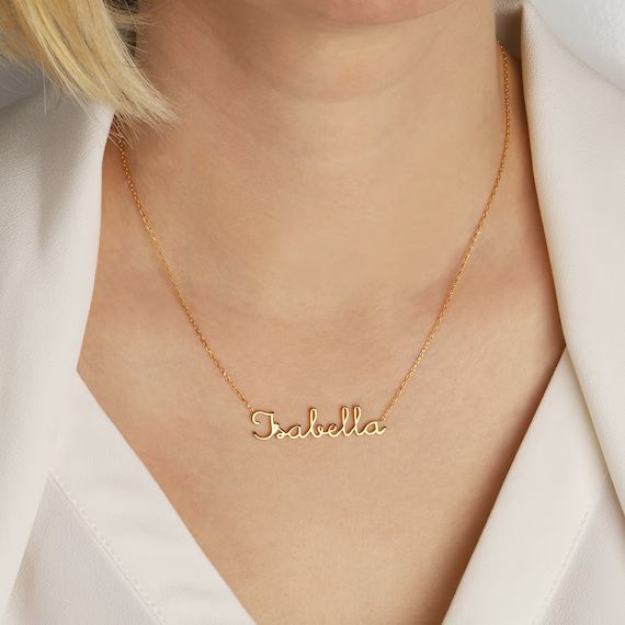 Personalized Name Necklace, Gold Name Necklace, Silver Custom Necklace, Mama Necklace | Etsy (US)