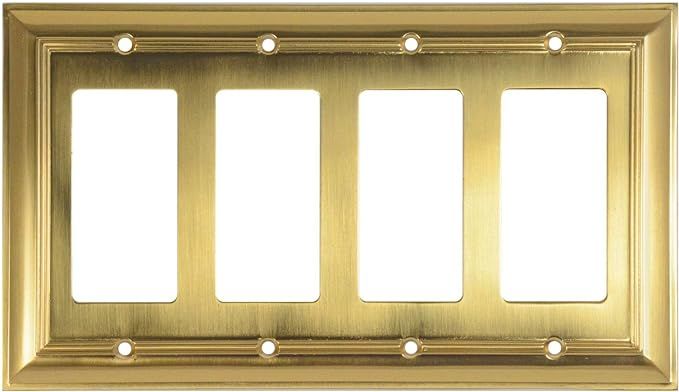 CKP Brand #31201 Impressions Collection Quad Rocker Wall Plate, Amber Gold | Amazon (US)