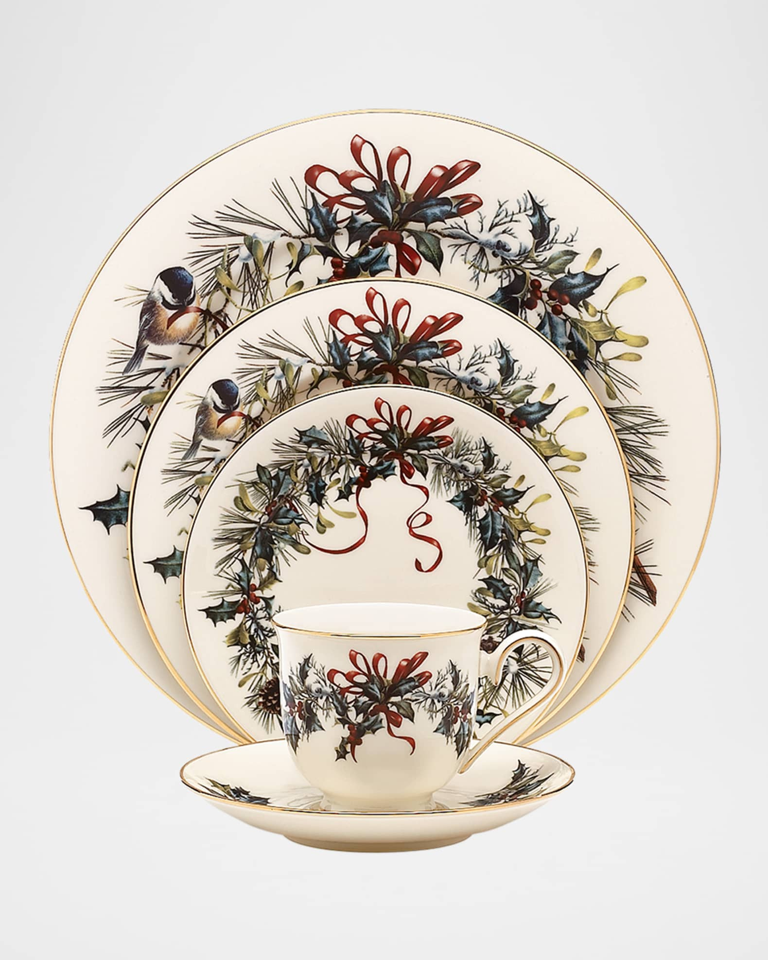 Winter Greetings 5-Piece Place Setting Set | Neiman Marcus