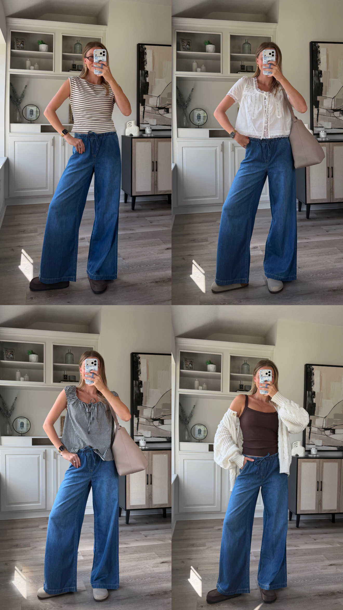 Ways to style these pull on denim for fall | Wearing S in denim and all tops!  

 #LTKootd