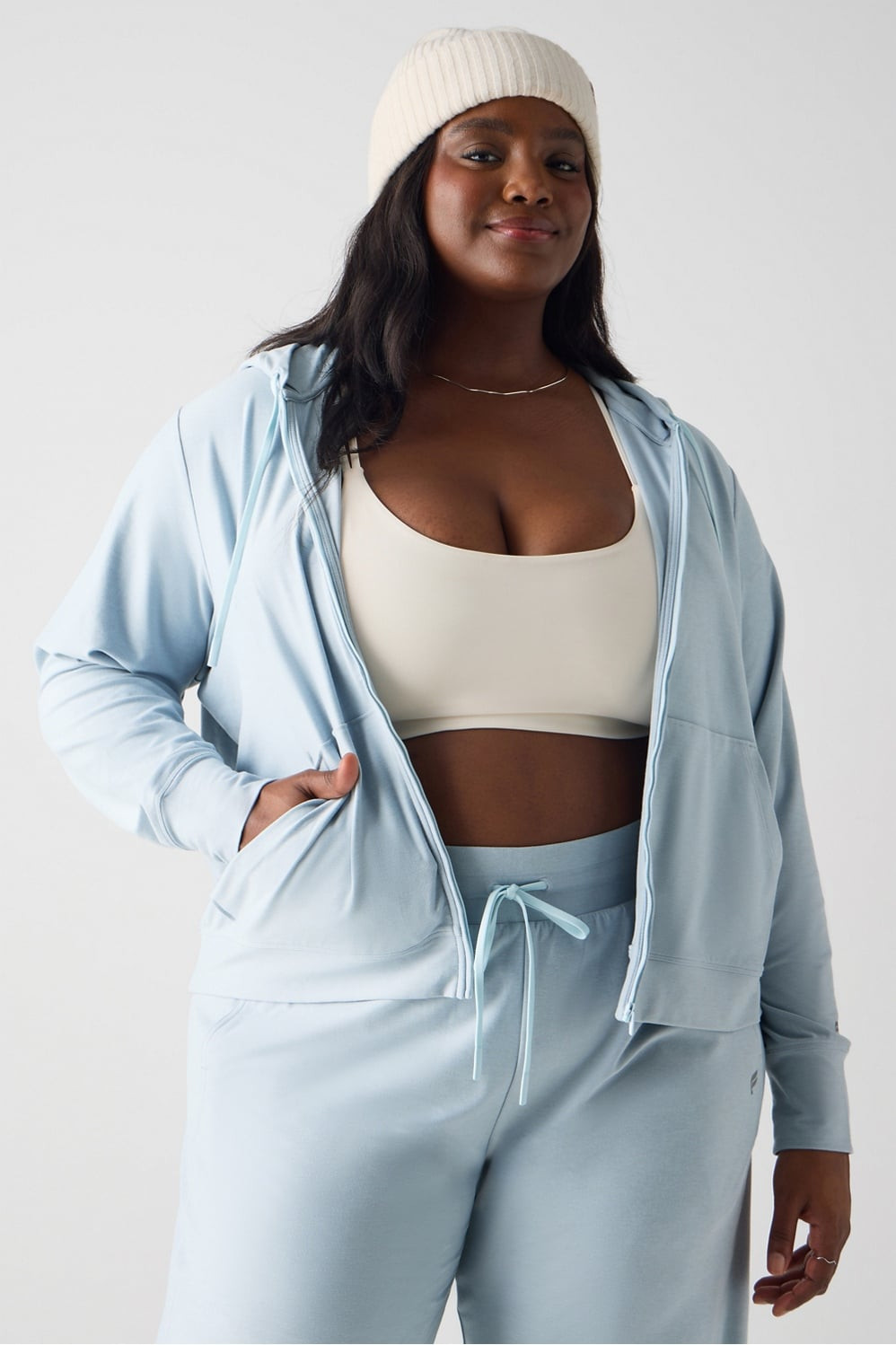 Cloud Jersey Full Zip Hoodie | Fabletics Europe