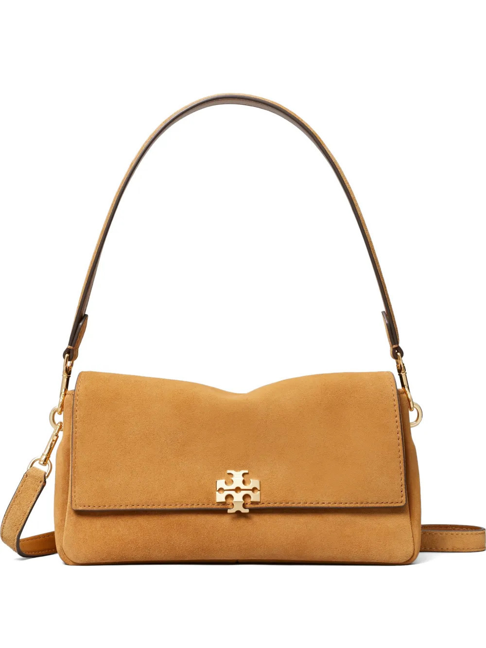 Tory Burch small Charlie suede shoulder bag - Neutrals | Farfetch Global