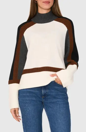 Colorblock Mock Neck Sweater | Nordstrom