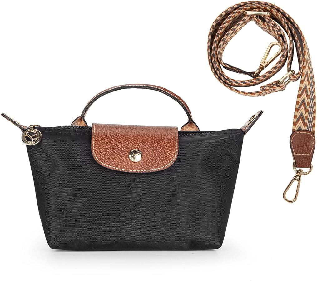 DOMAT Crossbody Bag for Women, Chic Lightweight Purse with Leather Top-handle, Compact Clutch Bag... | Amazon (US)