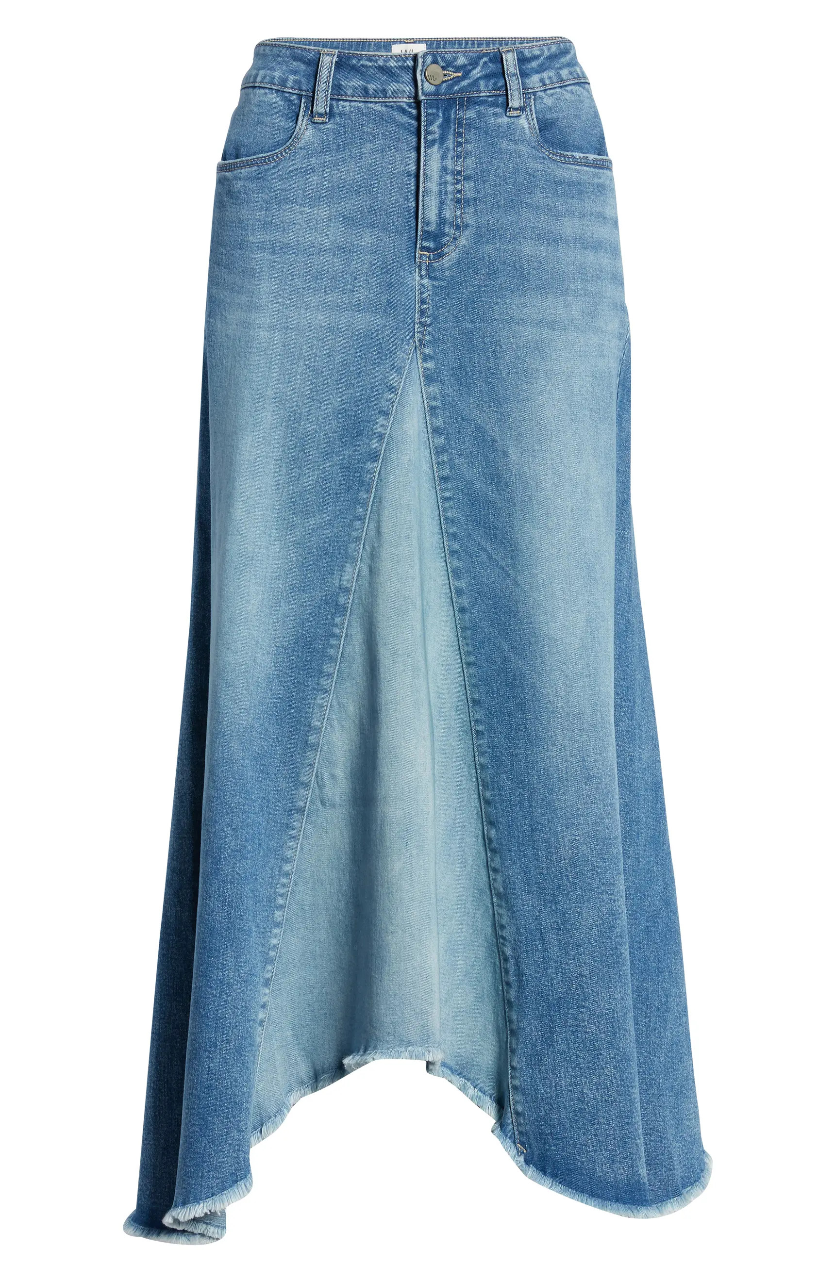 Pieced Denim Midi Skirt | Nordstrom