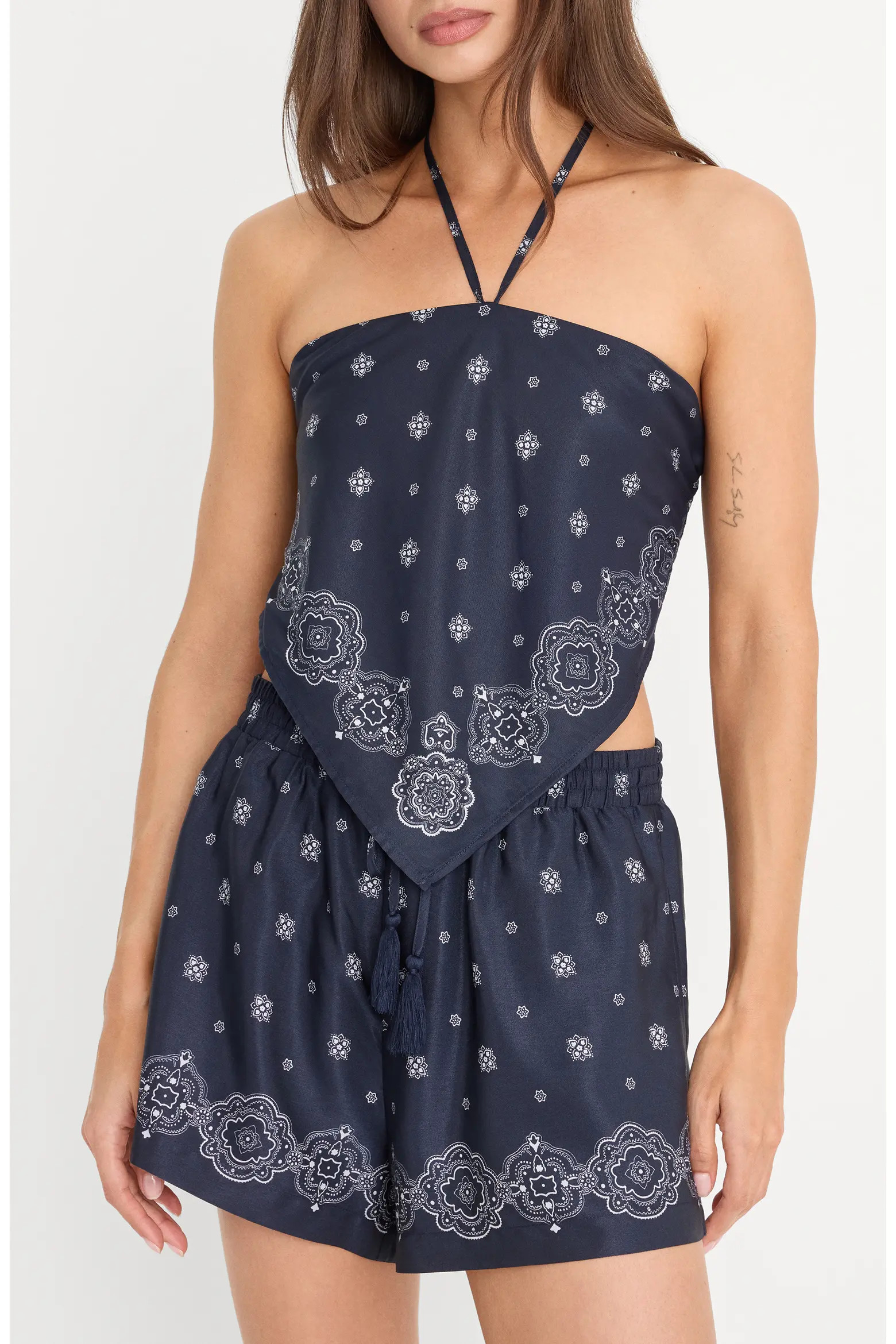 Good American The Recess Halter Neck Handkerchief Top (Women) | Nordstrom | Nordstrom