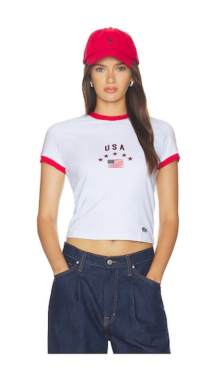 Usa Goalie Tee in White | Revolve Clothing (Global)