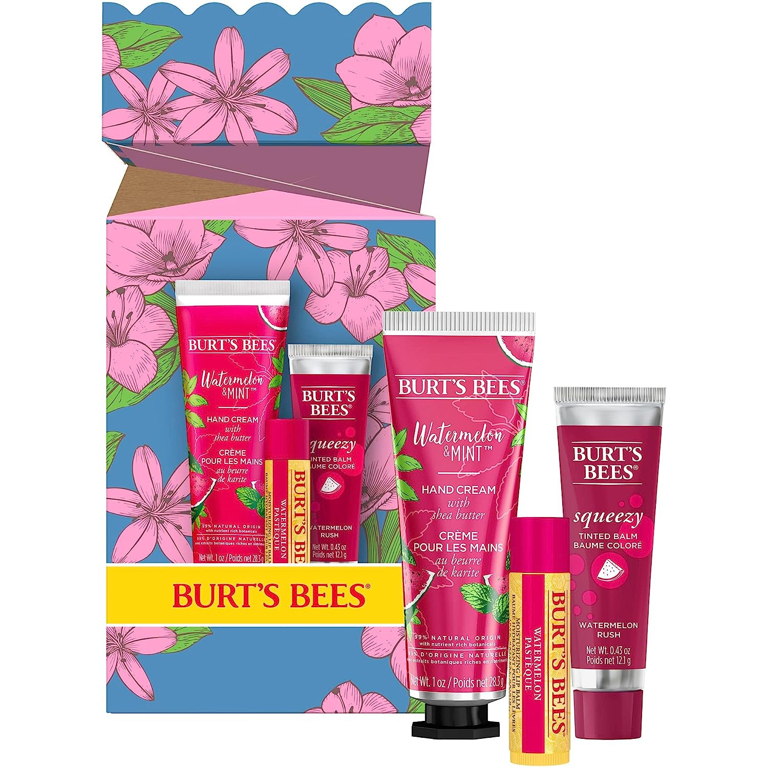 Burt's Bees Easter Basket Stuffers, 3 Self Care Products, You're One in a Melon - Watermelon & Mi... | Amazon (US)