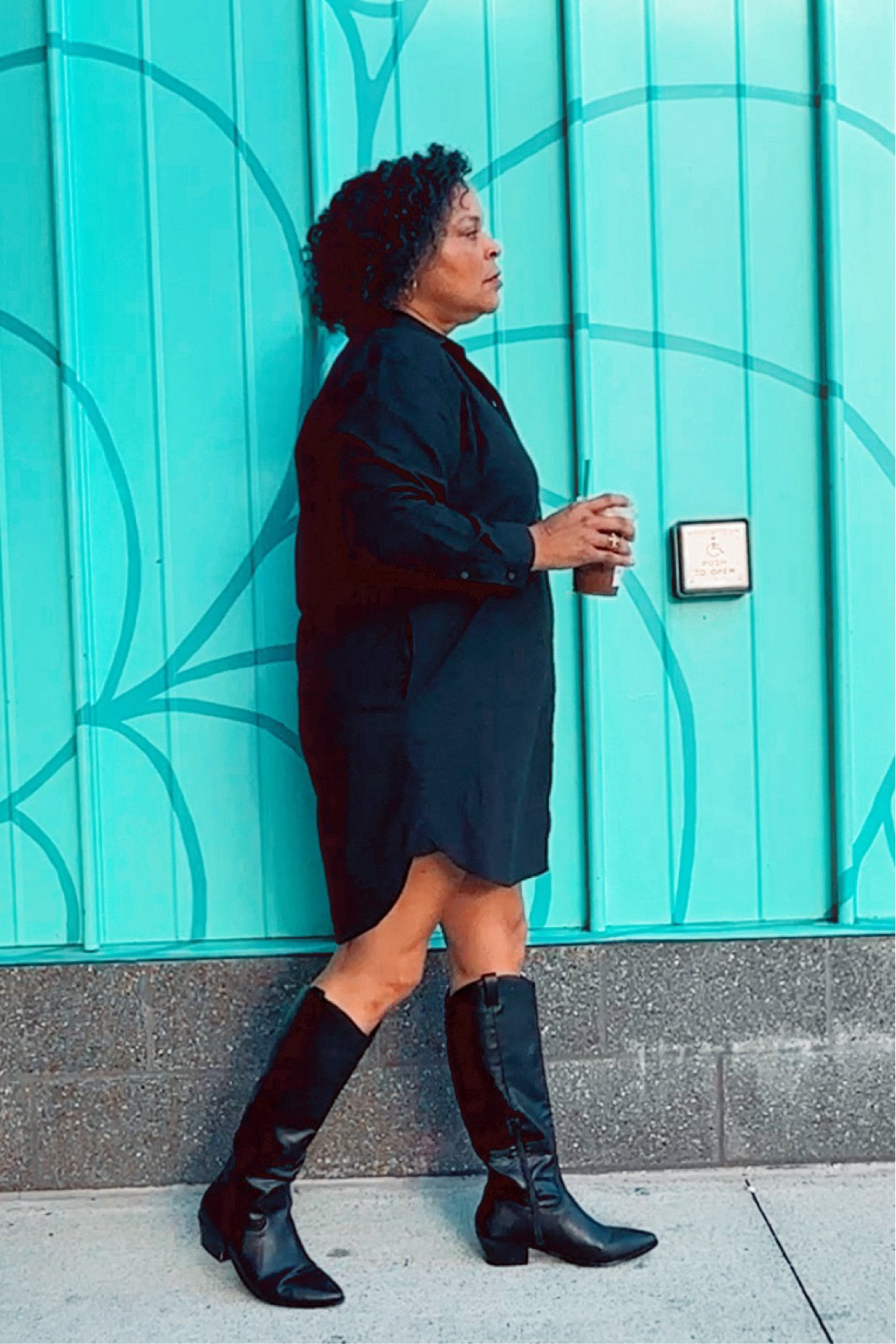 Black shirtdress and boots - perfect fall transitional outfit 
Little black dress Shirt Dress Black Ridibg Boots

#LTKMidsize #LTKFindsUnder50 #LTKStyleTip
