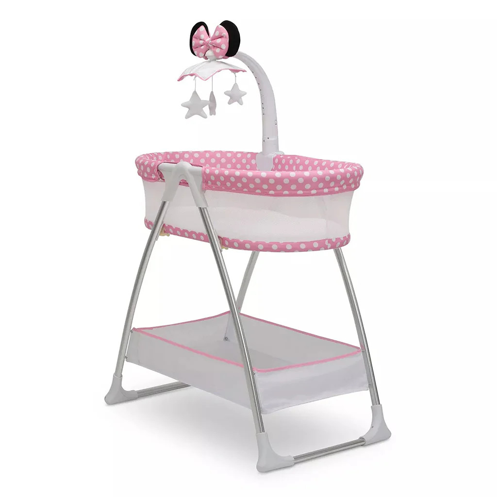 Delta Children Disney Minnie Mouse Bassinet - White/pink | REBEL (formerly Rebelstork)
