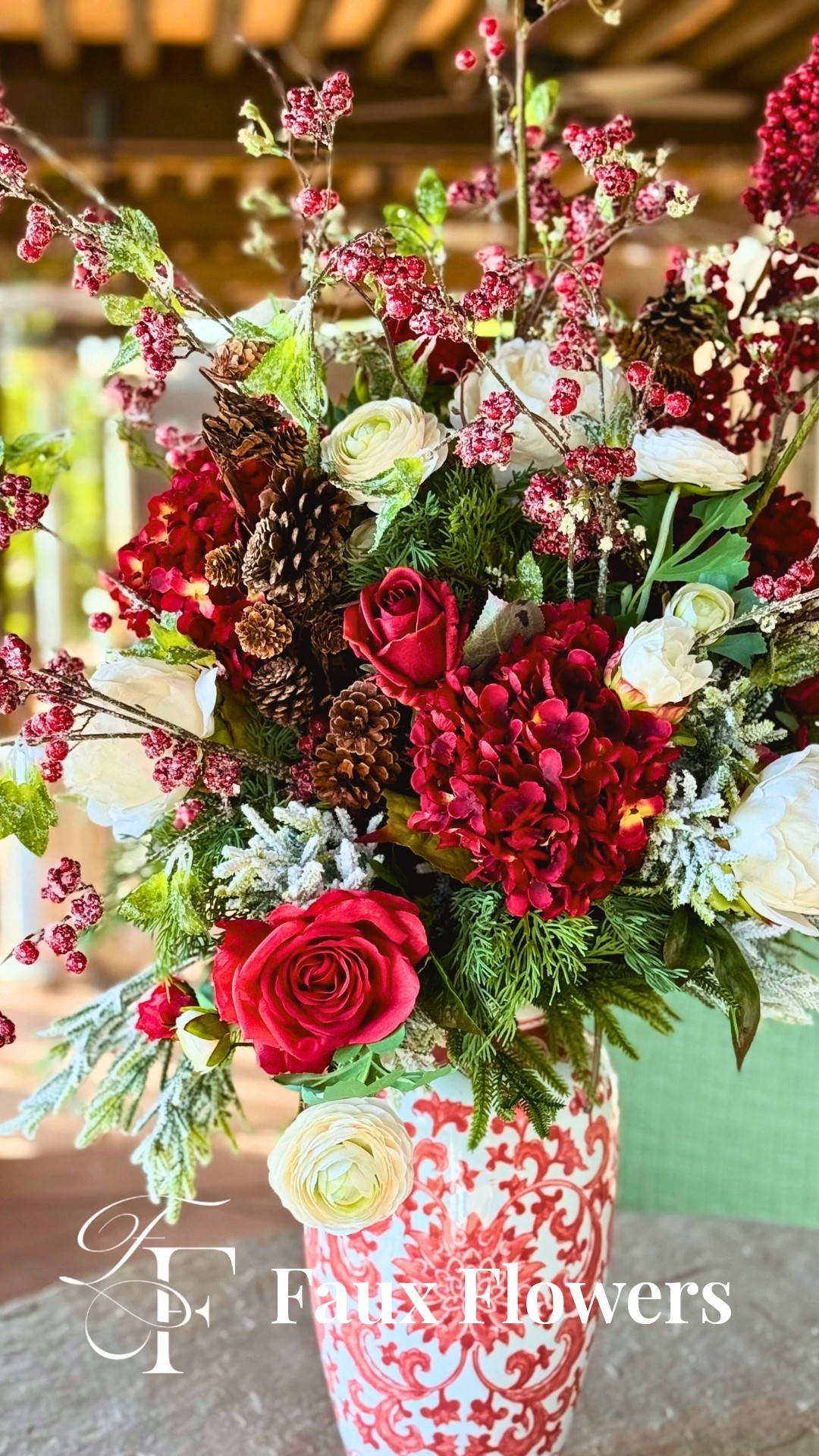 Faux Flower Winter Berry Bliss🎄
This faux flower arrangement was created for a side entry table in Scottsdale for the Holidays! Gorgeous red chinoiserie vase and faux real touch roses set the tone for this beauty❤️💐🎄

#LTKHoliday #LTKSeasonal #LTKHome
