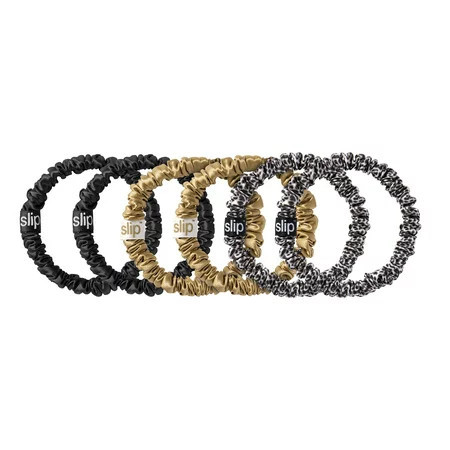 Slip Pure Silk Mixed Leopard Scrunchies Hair Tie, Assorted Colors, 6 ct | Walmart (US)