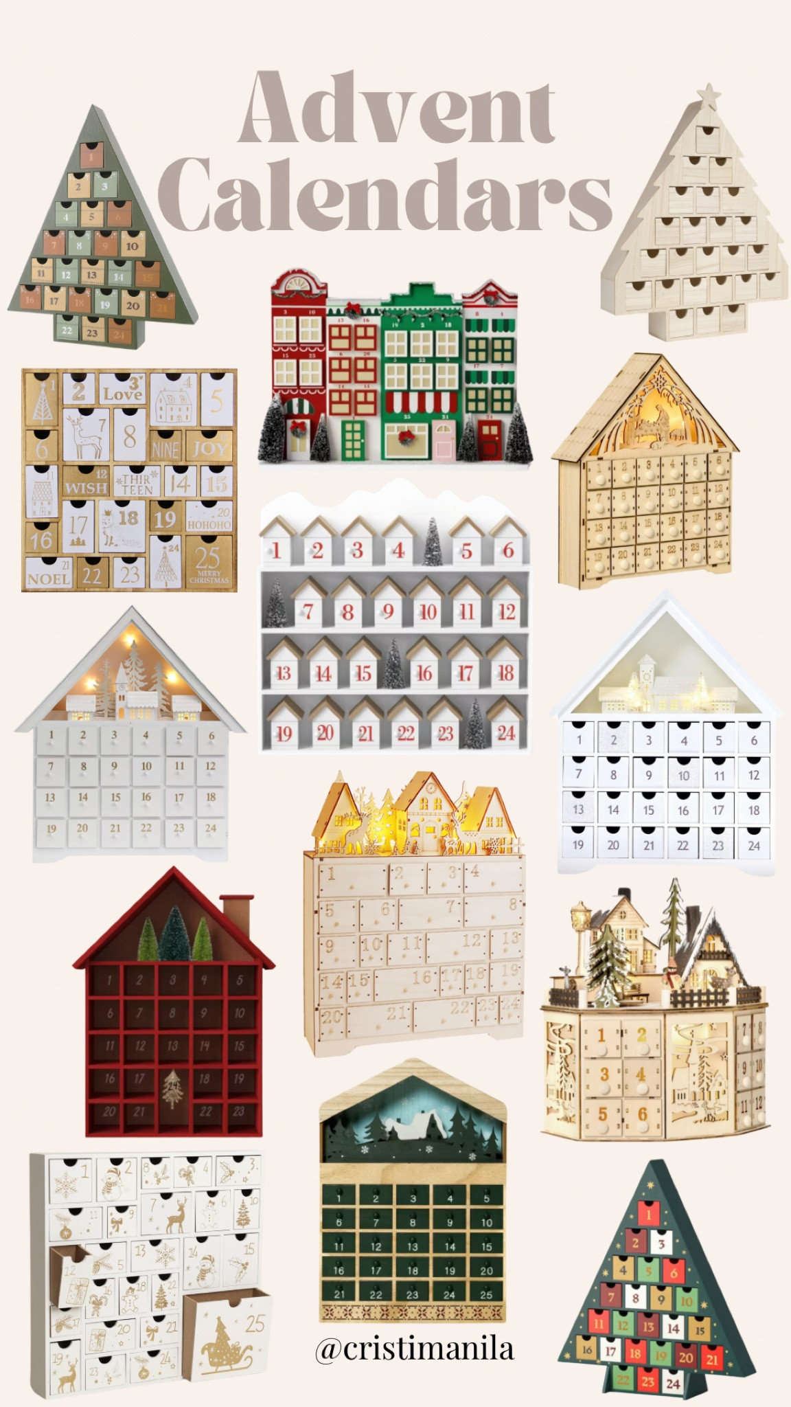 I love doing advent calendars with the kid s and they like doing the countdown to Christmas every year. Here are some options to go along with your Christmas decor! 

#adventcalendars #amazonadventcalendars #christmascountdown #christmastarget #woodenhouses #aestheticadventcalendar

#LTKSeasonal #LTKGiftGuide #LTKHome