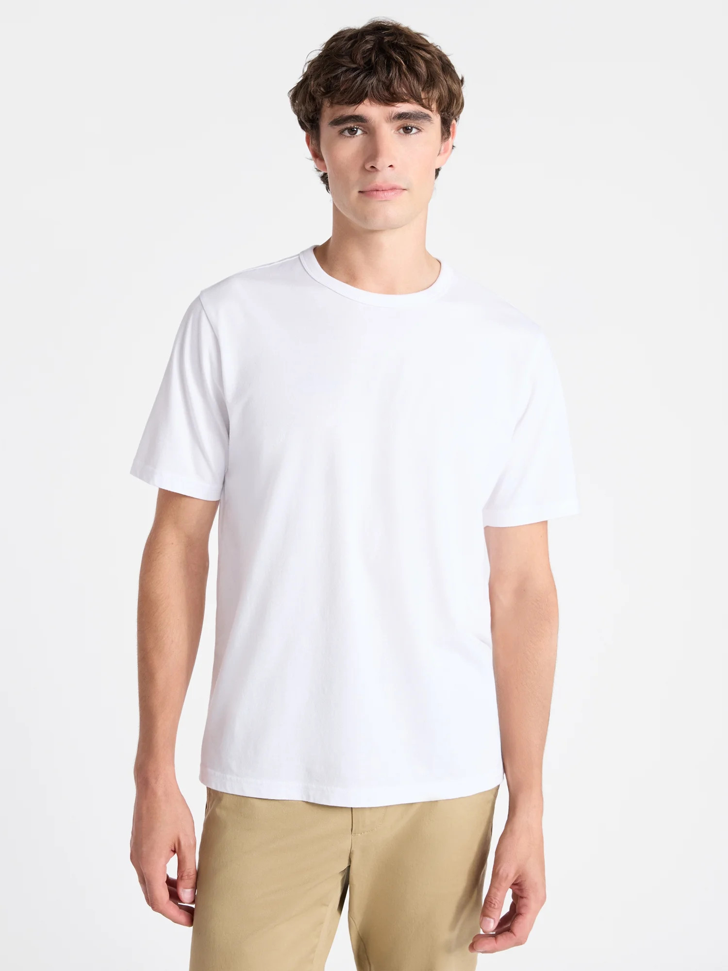 Free Assembly Men’s Everyday Cotton Tee with Short Sleeves, Sizes S-3XL - Walmart.com | Walmart (US)