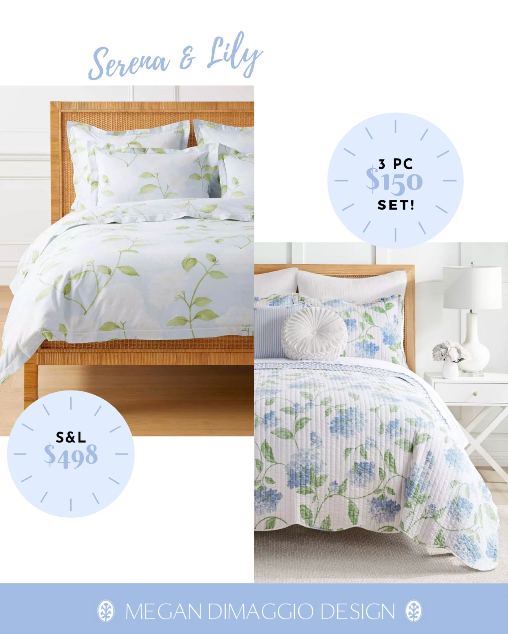 Love the look of Serena & Lily’s new hydrangea bedding, but I’d rather snag the 3pc set quilt dupe for over $300 less!! 👏🏻🤍🩵💚

#LTKHome #LTKFamily