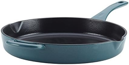 Ayesha Curry Home Collection Enameled Cast Iron Skillet/Fry Pan with Pour Spouts, 12 Inch, Twilig... | Amazon (US)