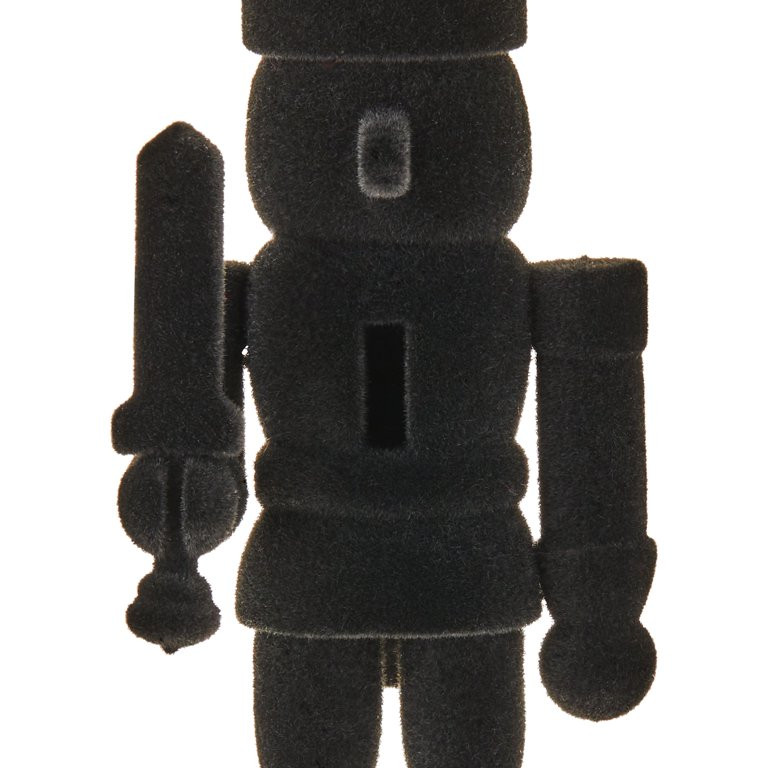 Black Flocked Nutcracker Tabletop Decoration, 4.5", by Holiday Time - Walmart.com | Walmart (US)