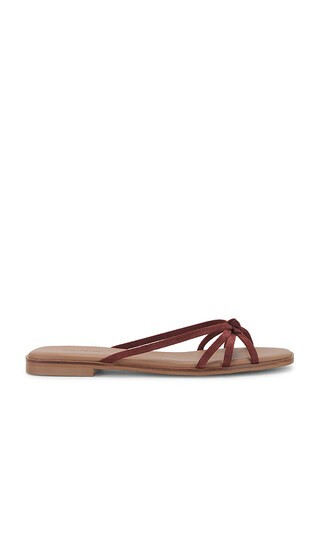 Mimosa Leather Suede Sandal in Rust | Revolve Clothing (Global)