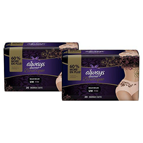 Always Discreet Boutique, Incontinence & Postpartum Underwear for Women, Disposable, Maximum Prot... | Amazon (US)