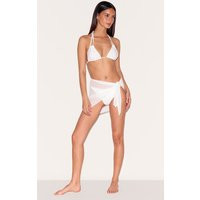 White Chiffon Tie Side Beach Sarong | PrettyLittleThing US