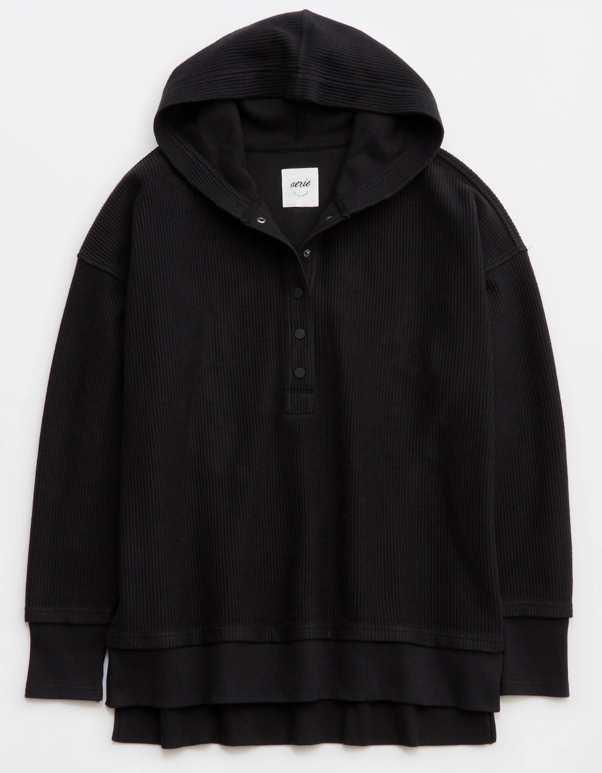 Aerie Textured Henley Hoodie | Aerie