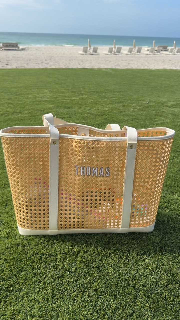 My favorite beach bag is from Sprinkled with Pink! As a Florida girl born and raised I’ve had so many beach bags but this one has been the one I keep grabbing since I bought it over the Summer! FYI this was not gifted I bought this full price and would do it again! This is a perfect gift for newlyweds going on a beach honeymoon. Adding our last name instead of my monogram makes it great for sharing. 
Stylewithnosecrets 
Gift guide
Christmas gifts 
Beach bag
Monogram bag
Wedding gifts
Tote
Monogram tote

Stylewithnosecrets 


#LTKFindsUnder100 #LTKTravel #LTKGiftGuide