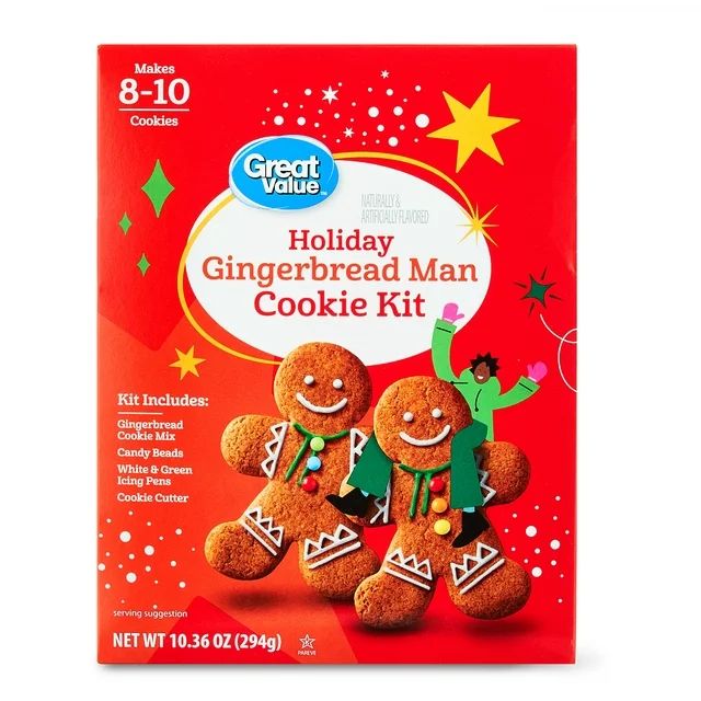 Great Value Gingerbread Man Cookie Kit | Walmart (US)