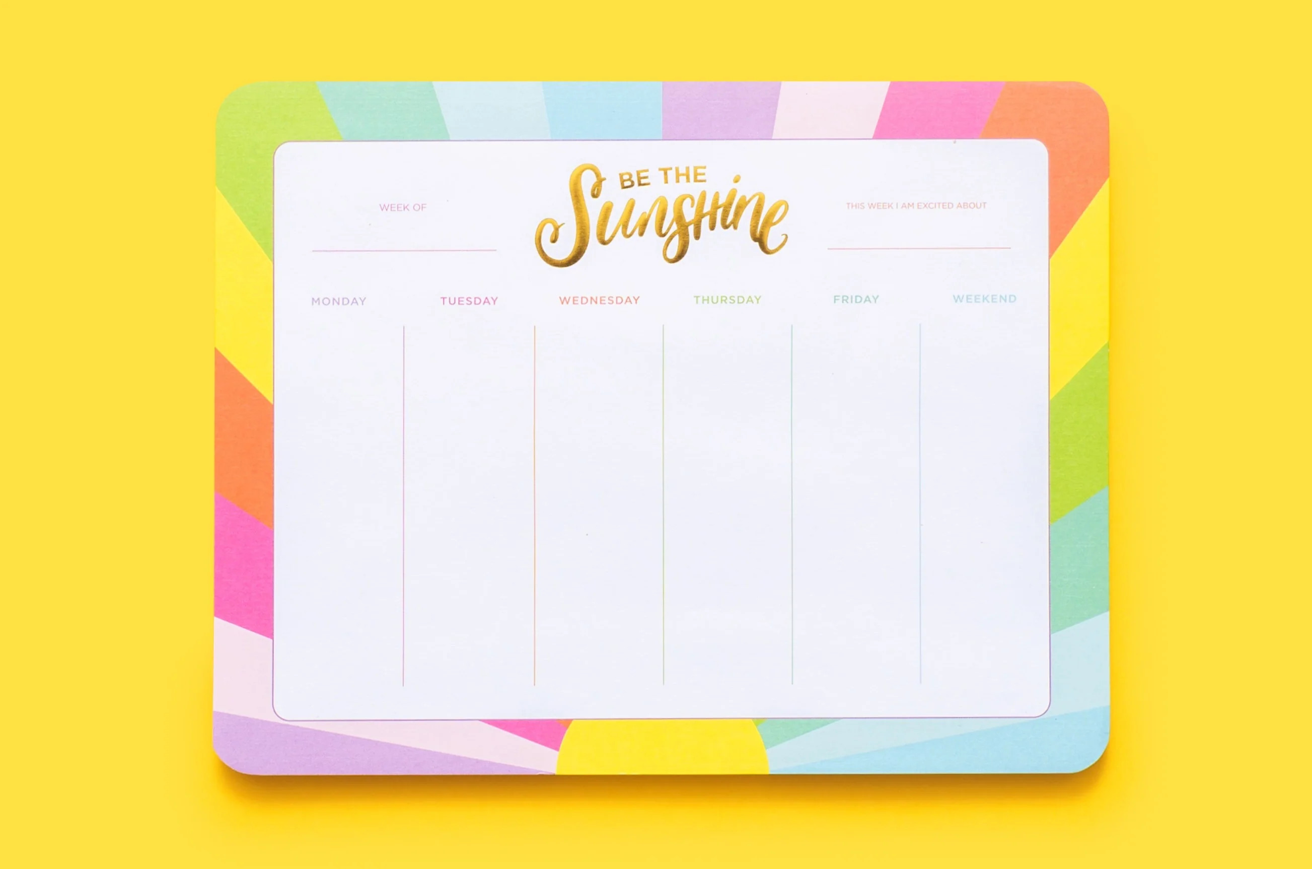 Be the Sunshine Weekly Planner | Taylor Elliott Designs